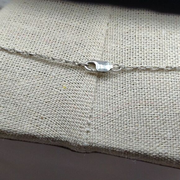 Sterling Silver Cross Footprints Poem Necklace.   Vintage 80s.  P1 - Picture 4 of 9